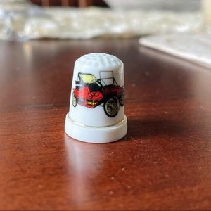 Pioneer Village Porcelain Red Truck Vehicle Collector's Thimble